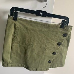 Army green skirt